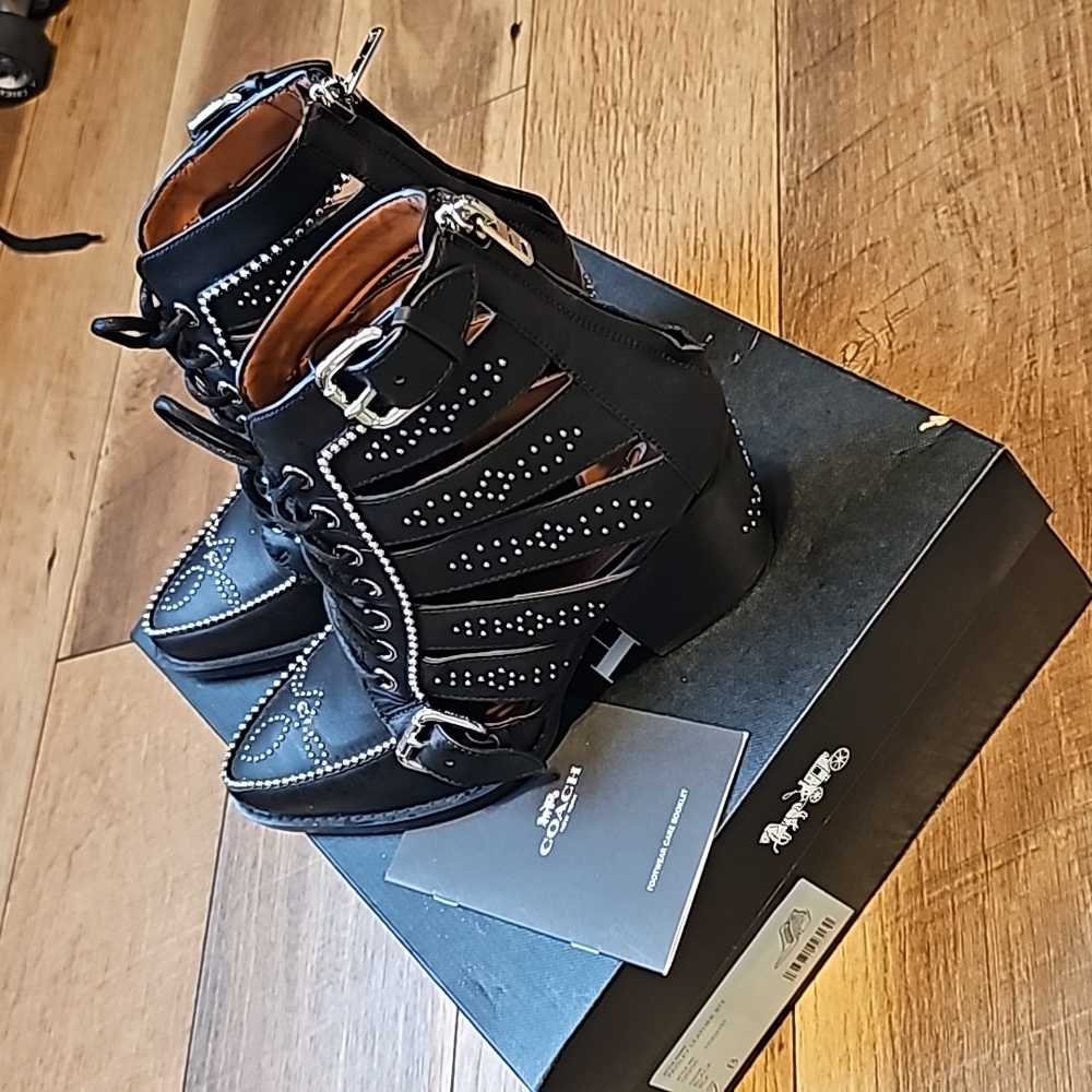 Coach studded boots